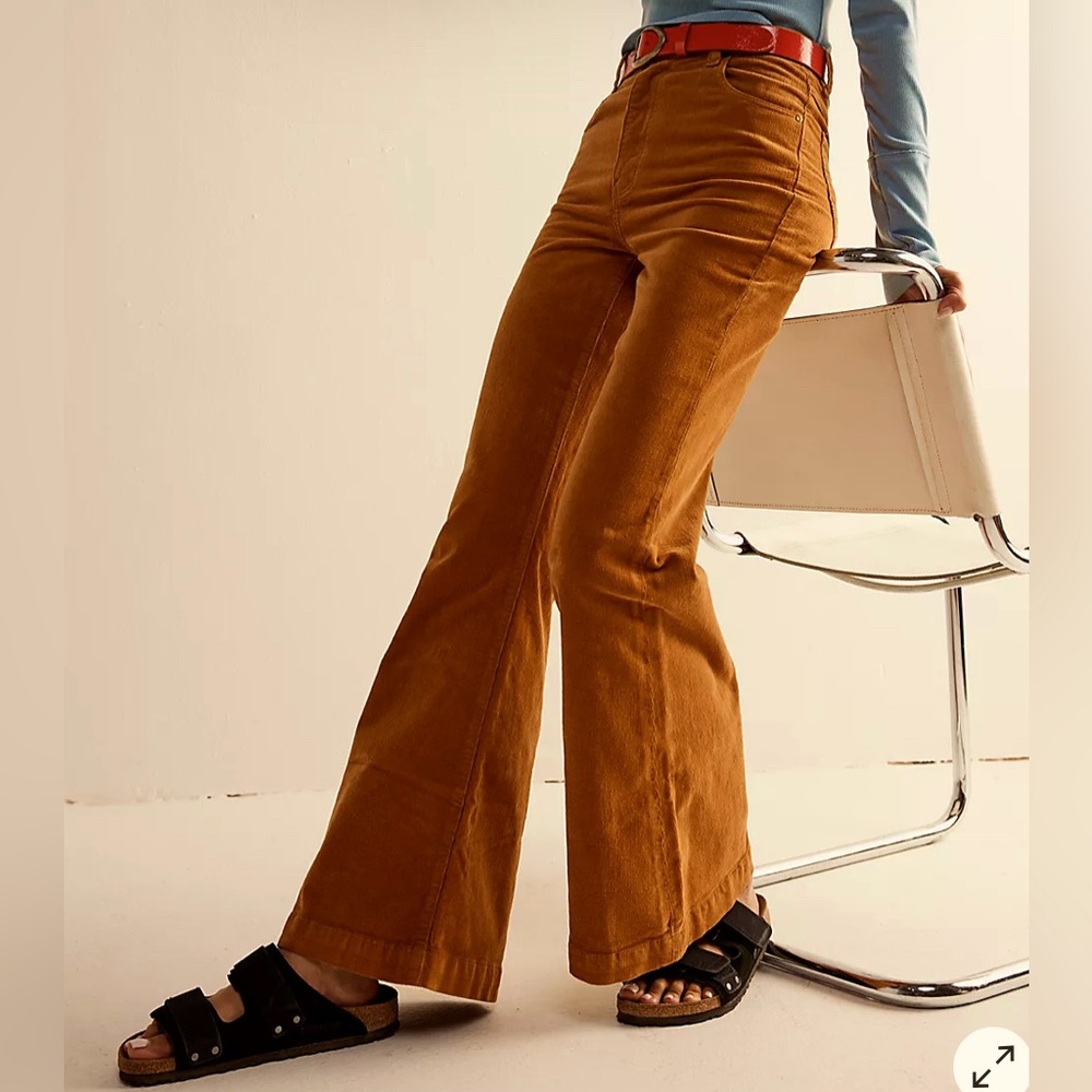 Rolla's East Coast Cord Flare Jeans Tan Cord Size 28